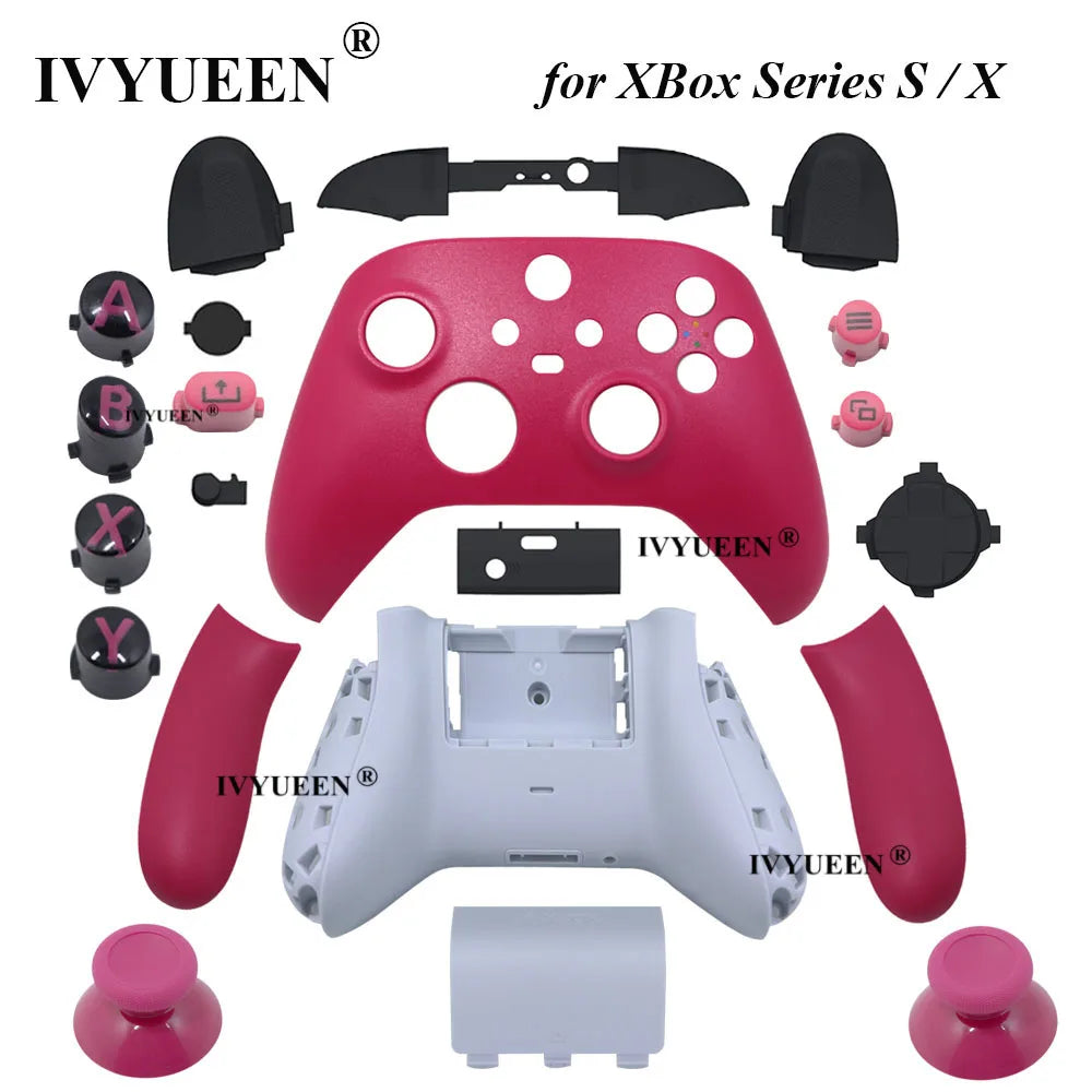 IVYUEEN Replacement Housing Shell for Xbox Series X S Controller Case Faceplate Cover RB LB RT LT Trigger Button Mod Side Rails