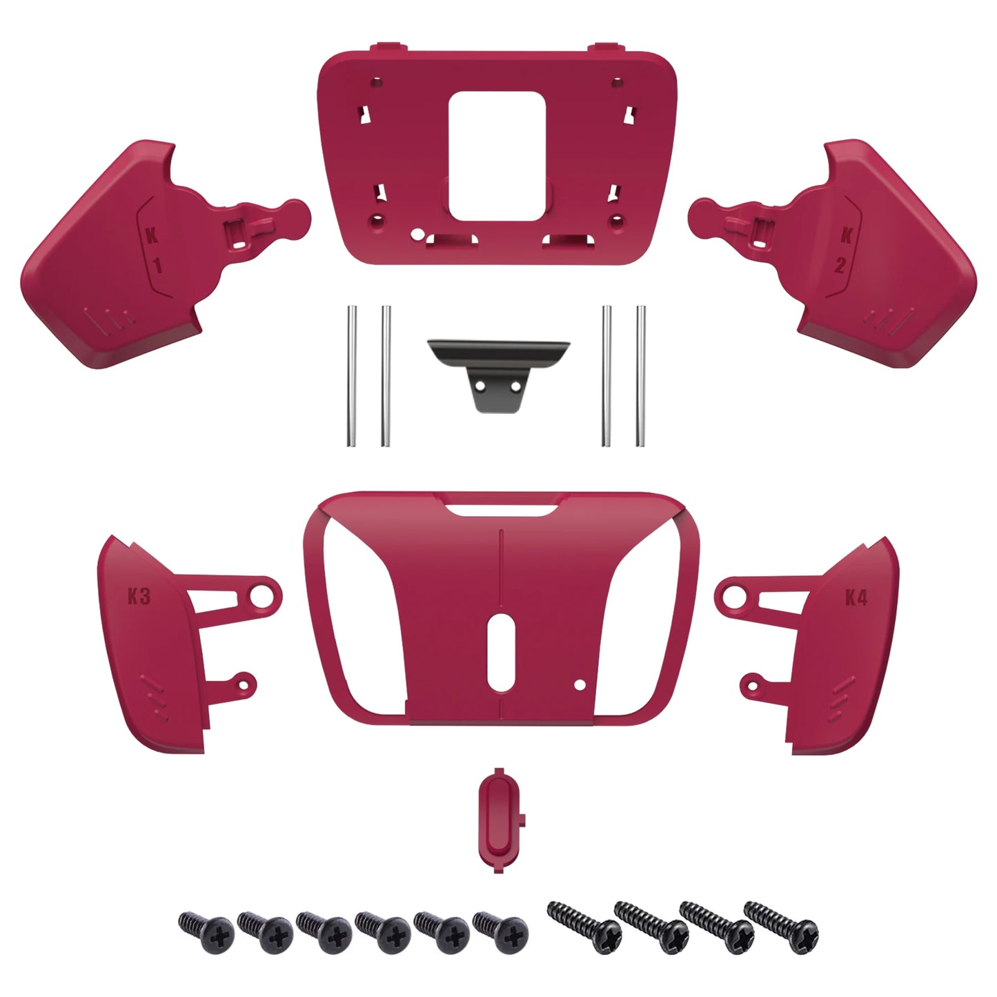 eXtremeRate Replacement Redesigned K1 K2 K3 K4 Back Buttons Housing Shell for ps5 Controller, RISE4 Remap Kit - 19 colors