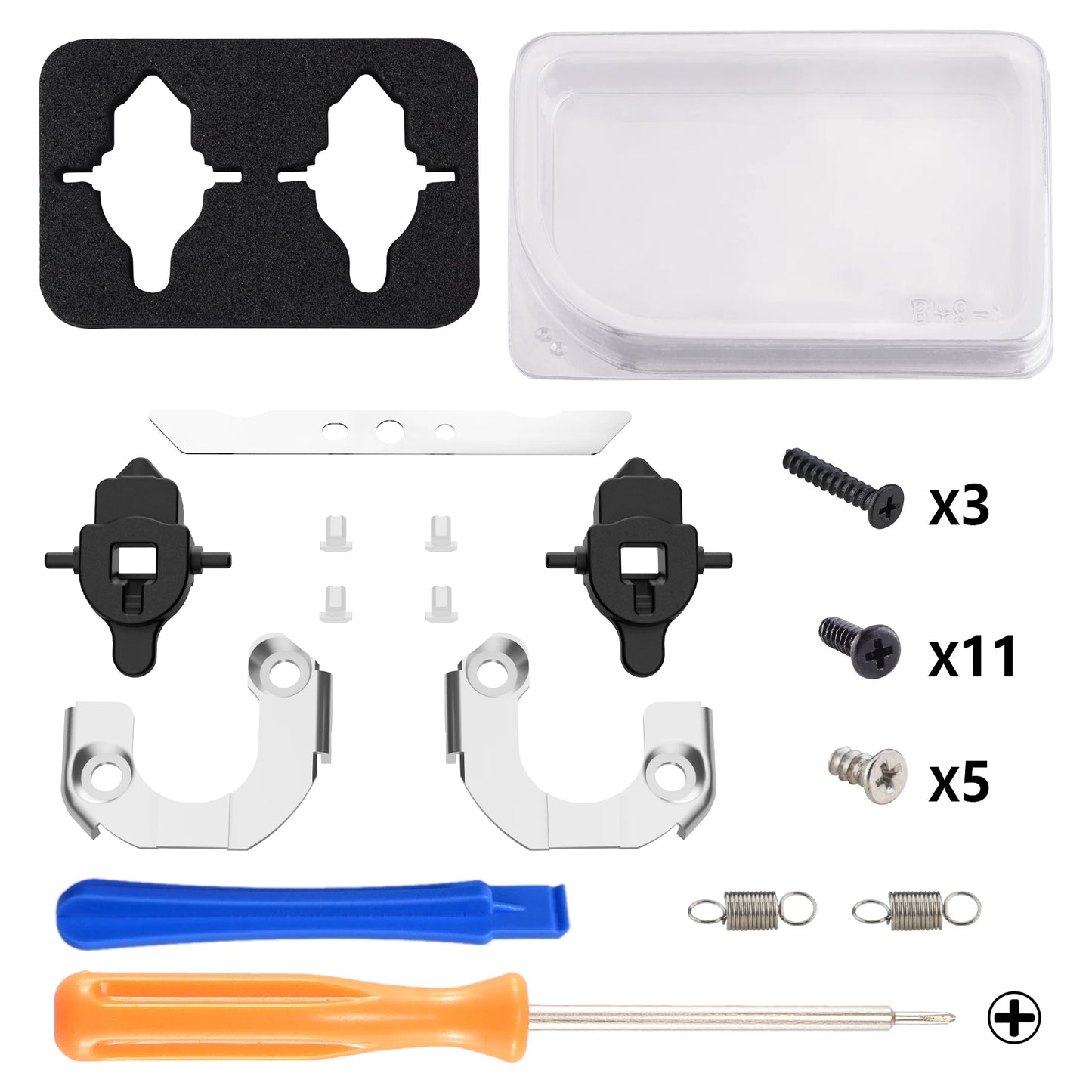 eXtremeRate Back Paddle Replacement Magnetic Module Kit for ps5 Edge Controller, Repair Parts Back Buttons - Without Back Paddle