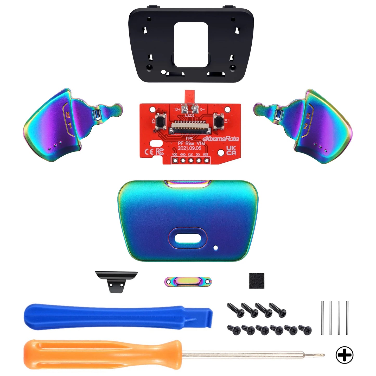 eXtremeRate Real Metal Buttons (RMB) Version K1 K2 Buttons Housing & Remap PCB Board for ps5 Controller & RISE Remap Kit