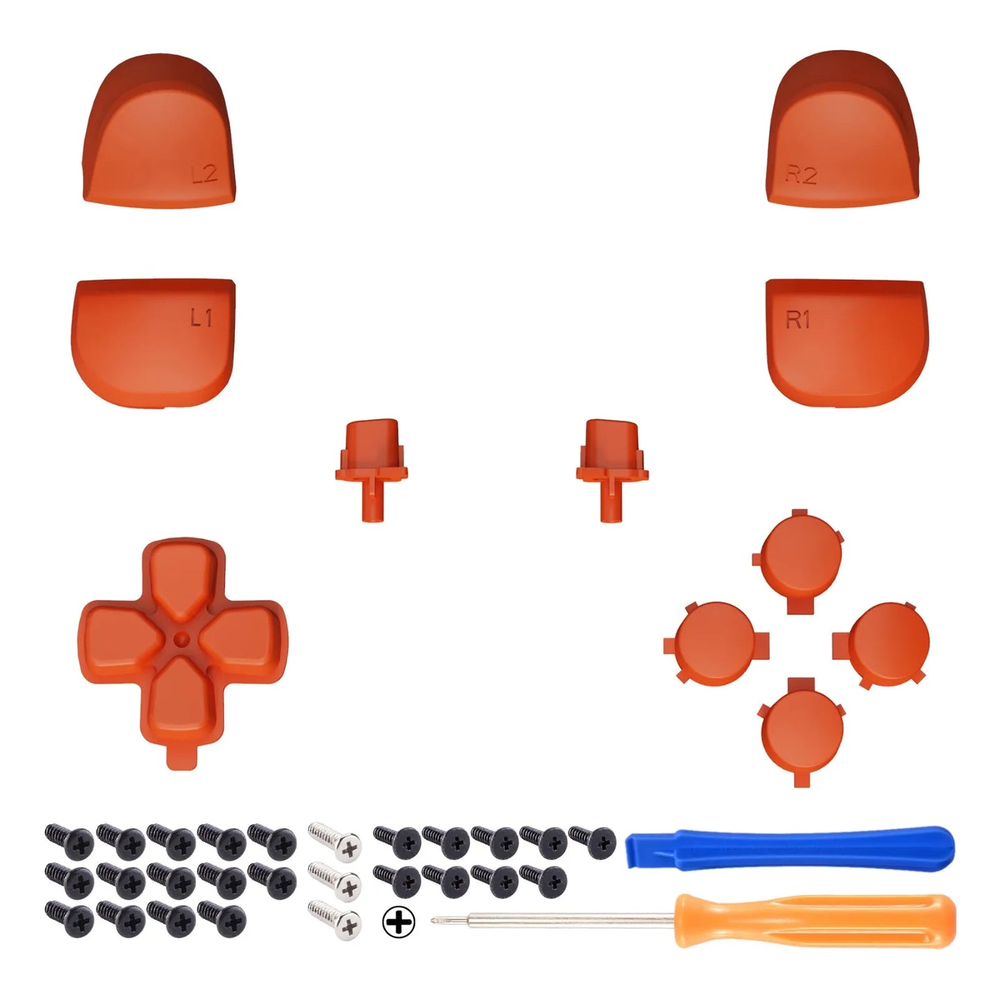 eXtremeRate D-pad R1 L1 R2 L2 Triggers Share Options Face Buttons, Full Set Buttons Compatible with ps5 Controller BDM-010 & 020