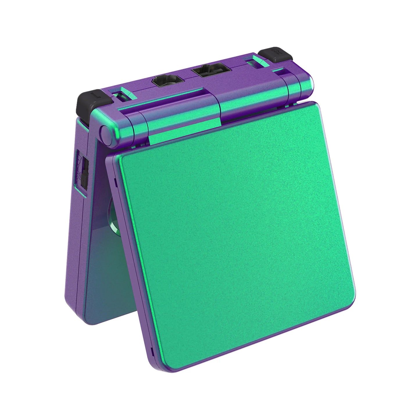 eXtremeRate Replacement Housing Shell for Gameboy Advance SP (GBA SP) - Chameleon Green Purple