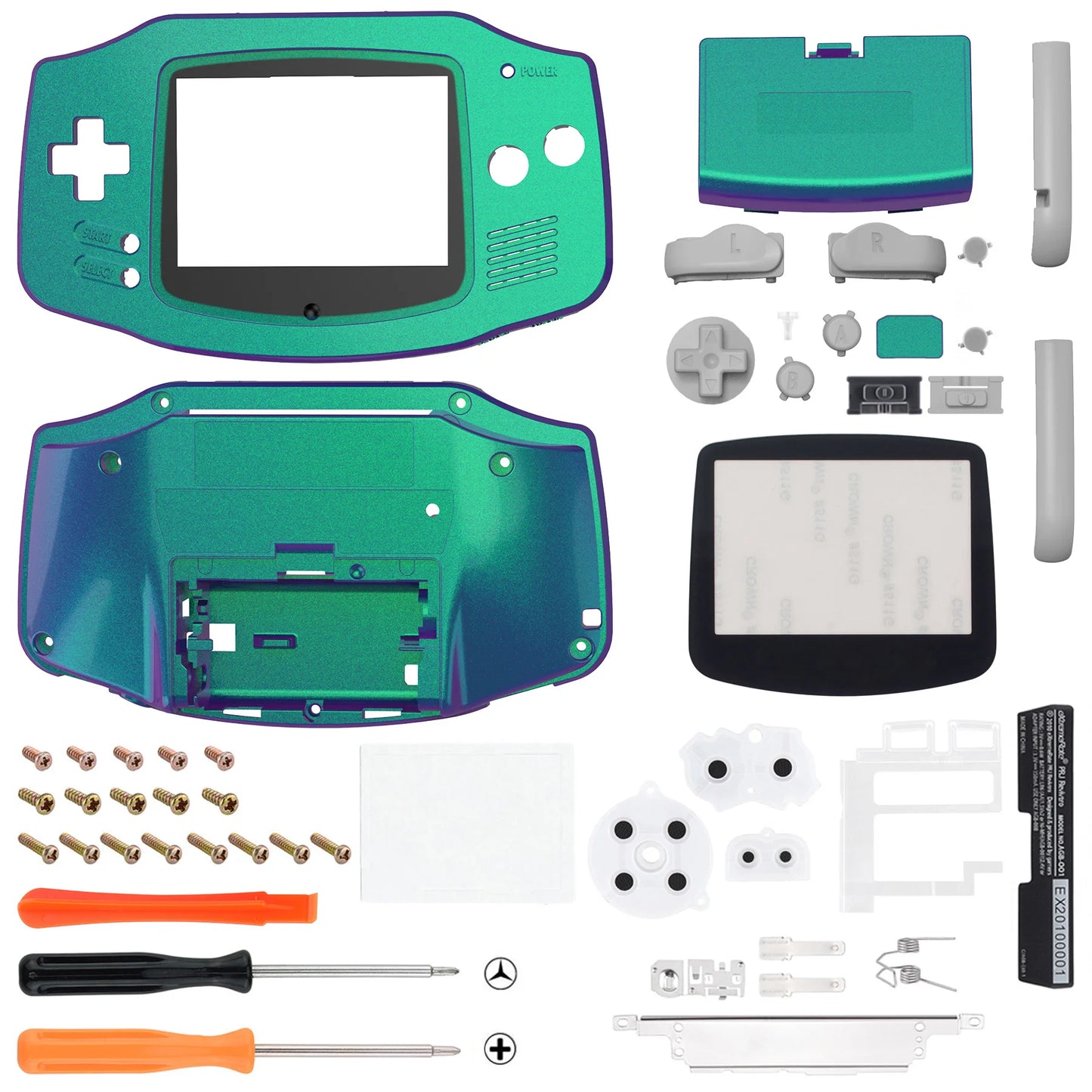 eXtremeRate IPS Ready Upgraded Replacement Shell Full Housing Cover Buttons for Gameboy Advance - for Both IPS & Standard LCD