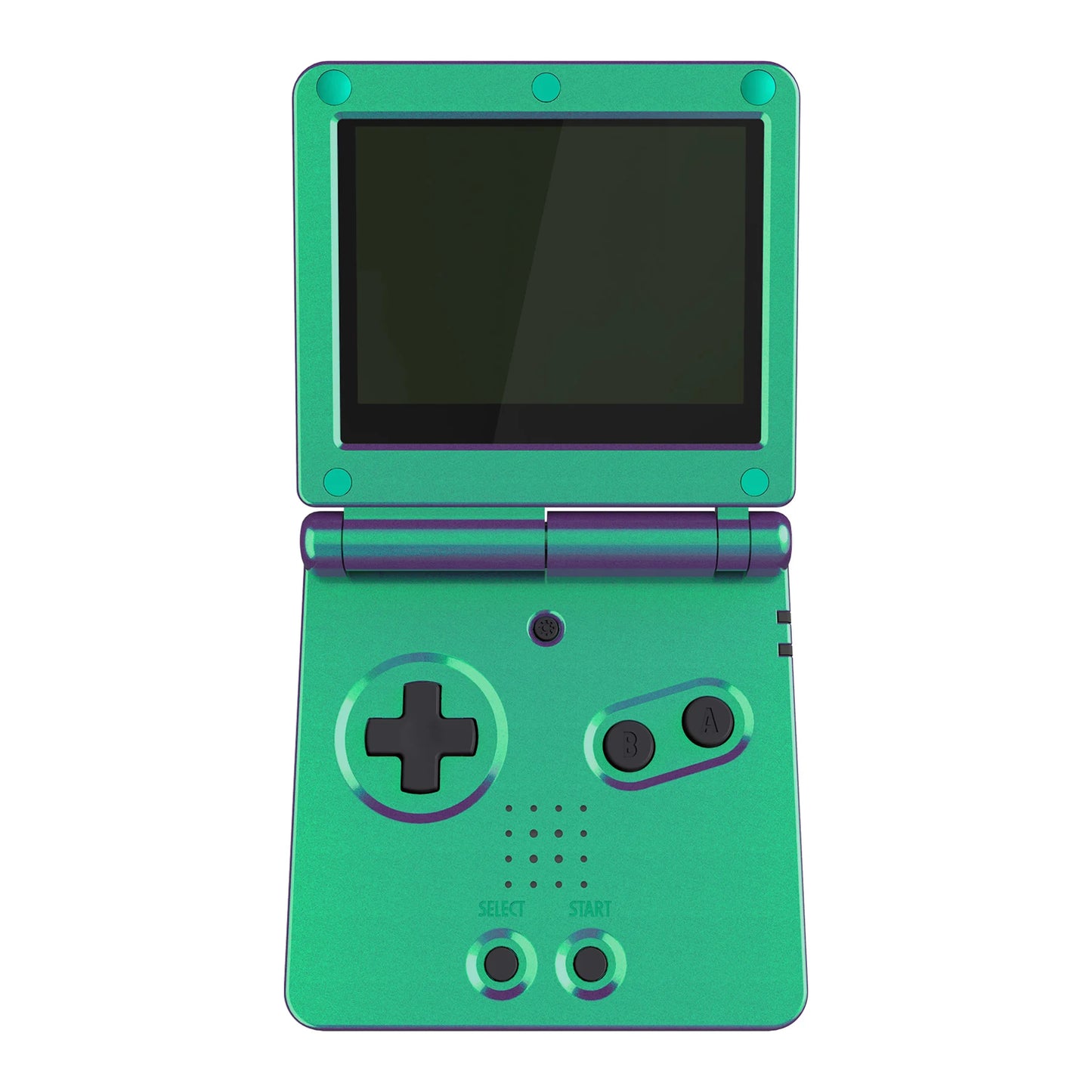 eXtremeRate Replacement Housing Shell for Gameboy Advance SP (GBA SP) - Chameleon Green Purple