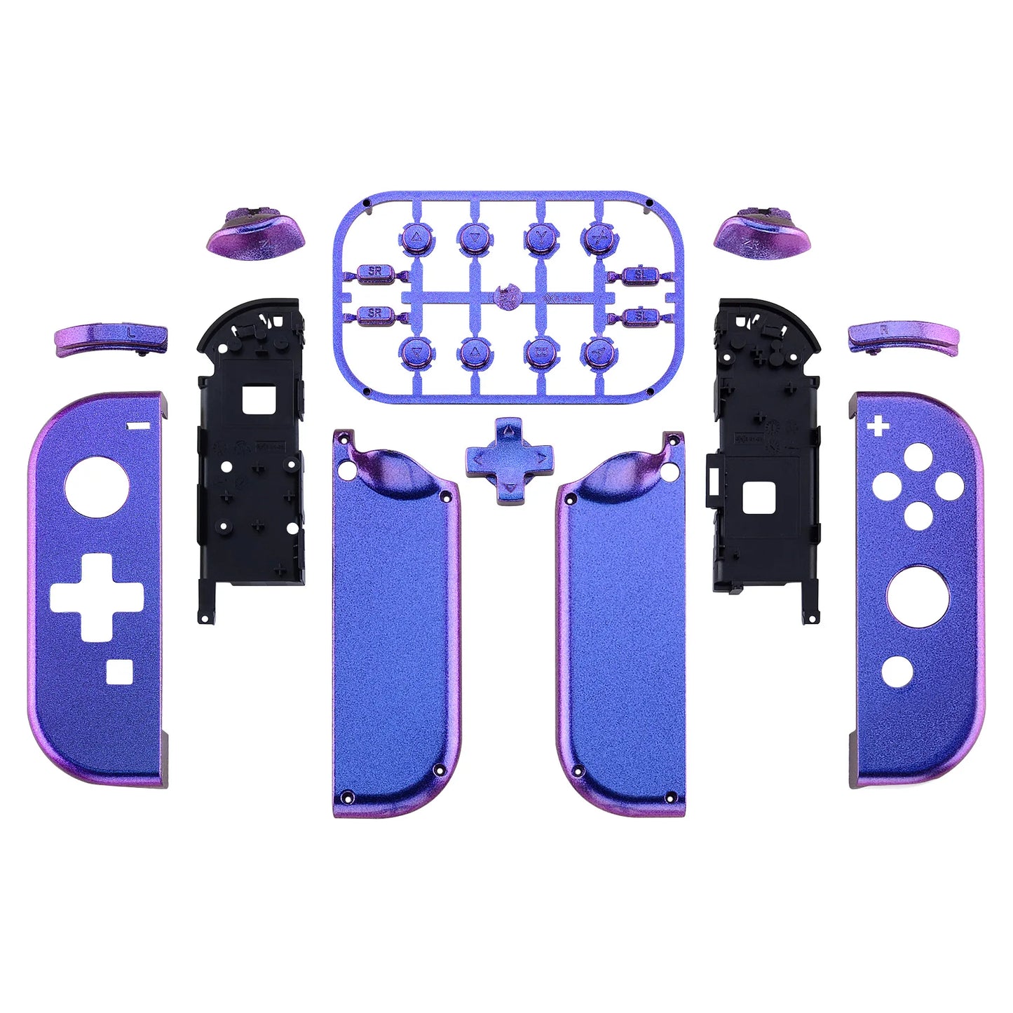 eXtremeRate Replacement Controller Housing (D-Pad Version) with Full Set Buttons for NS Switch JoyCon & OLED JoyCon