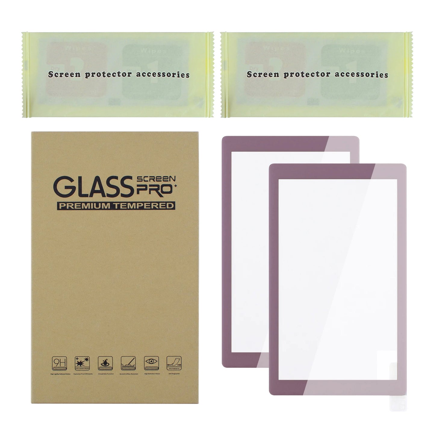 eXtremeRate Colourful Border Transparent HD Clear Accessories Saver Film Tempered Glass Screen Protector for NS Switch Lite