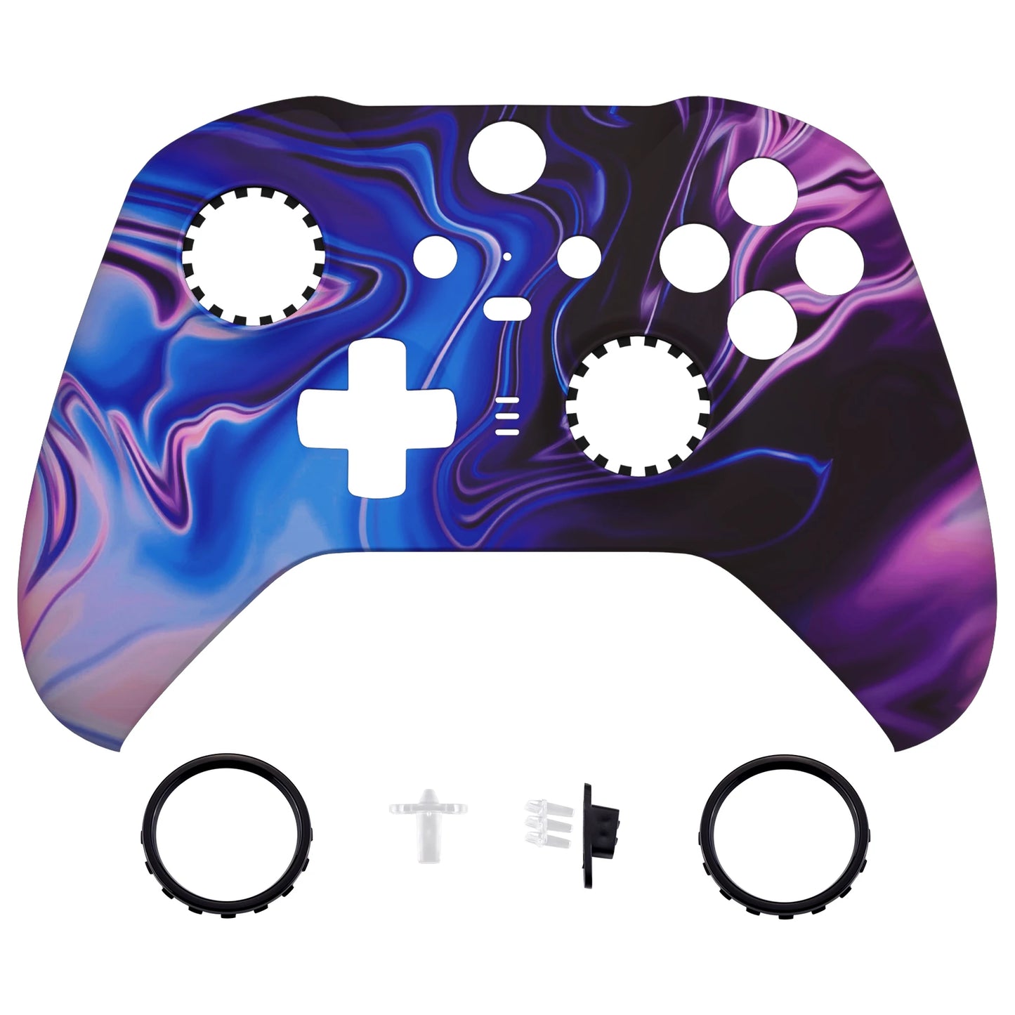eXtremeRate Patterned Faceplate Front Housing Shell Replacement Kit for Xbox One Elite Series 2 Controller - Clown HAHAHA