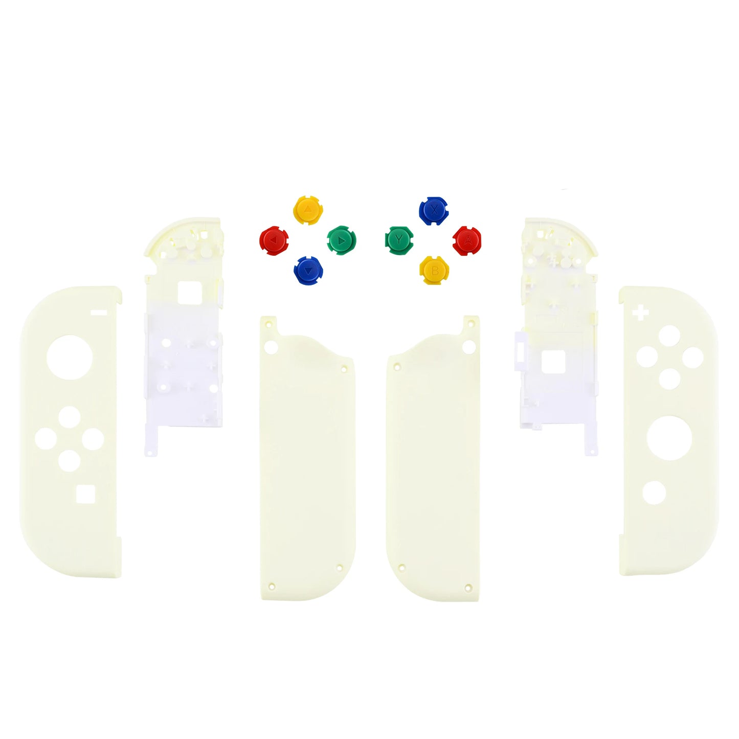 eXtremeRate DIY Replacement Shell Case for NS Switch JoyCon & OLED JoyCon, Handheld Controller Housing With Full Set Buttons