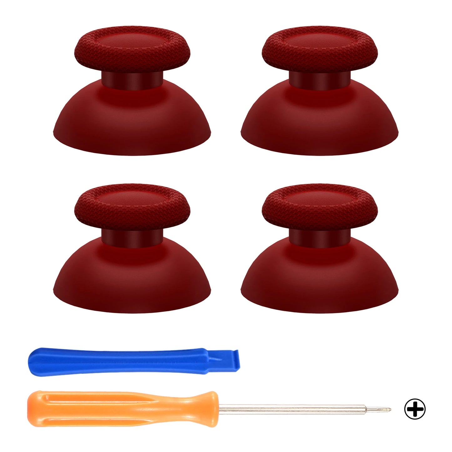 eXtremeRate Black 2 Pairs Universal Replacement Thumbsticks for PS5, for PS4 All Model Controllers, Custom Analog Stick Joystick