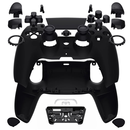 eXtremeRate Luna Redesigned Full Set Housing Shell Buttons Touchpad Cover for ps5 Controller BDM-030/040/050 - Black & Red &Gray