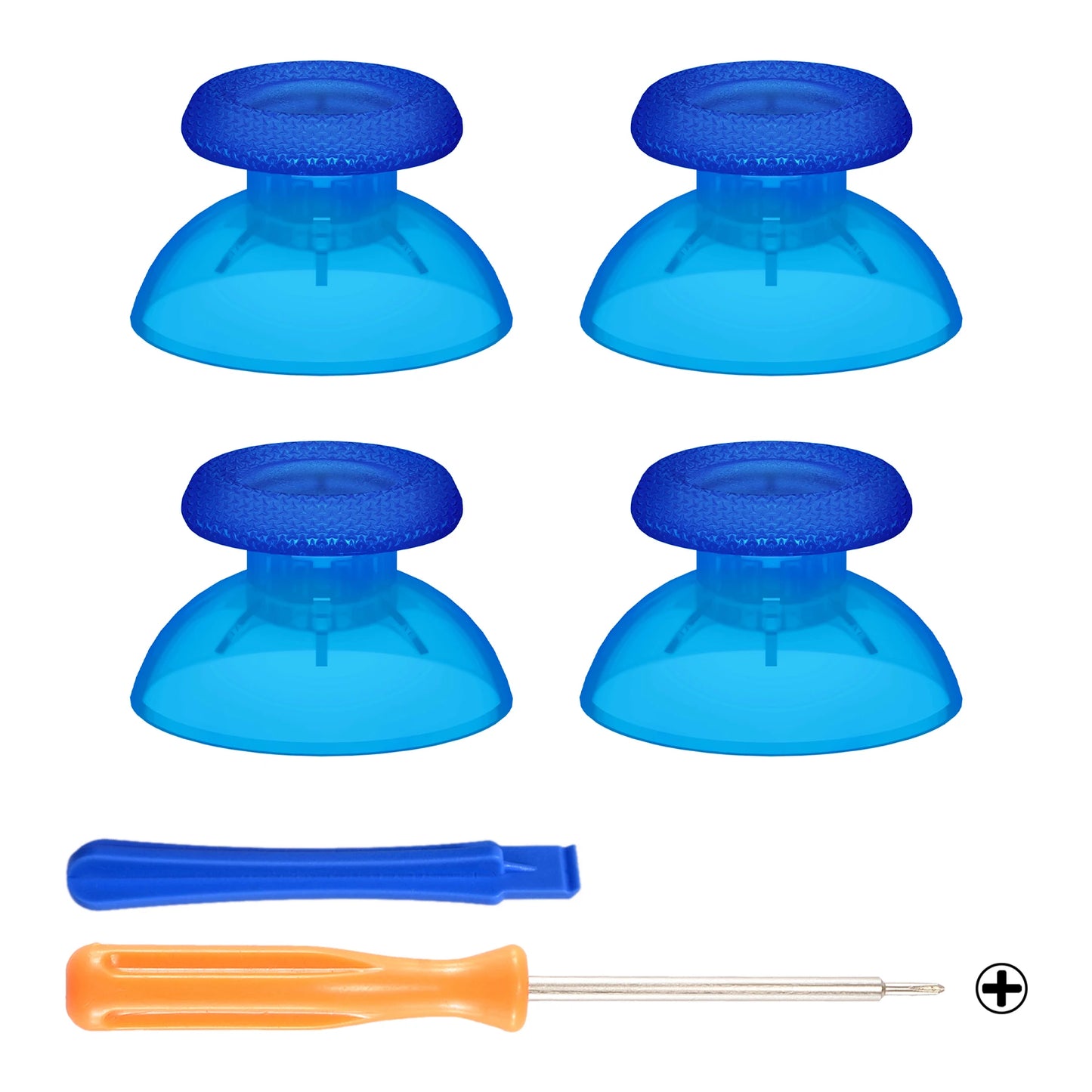 eXtremeRate Black 2 Pairs Universal Replacement Thumbsticks for PS5, for PS4 All Model Controllers, Custom Analog Stick Joystick