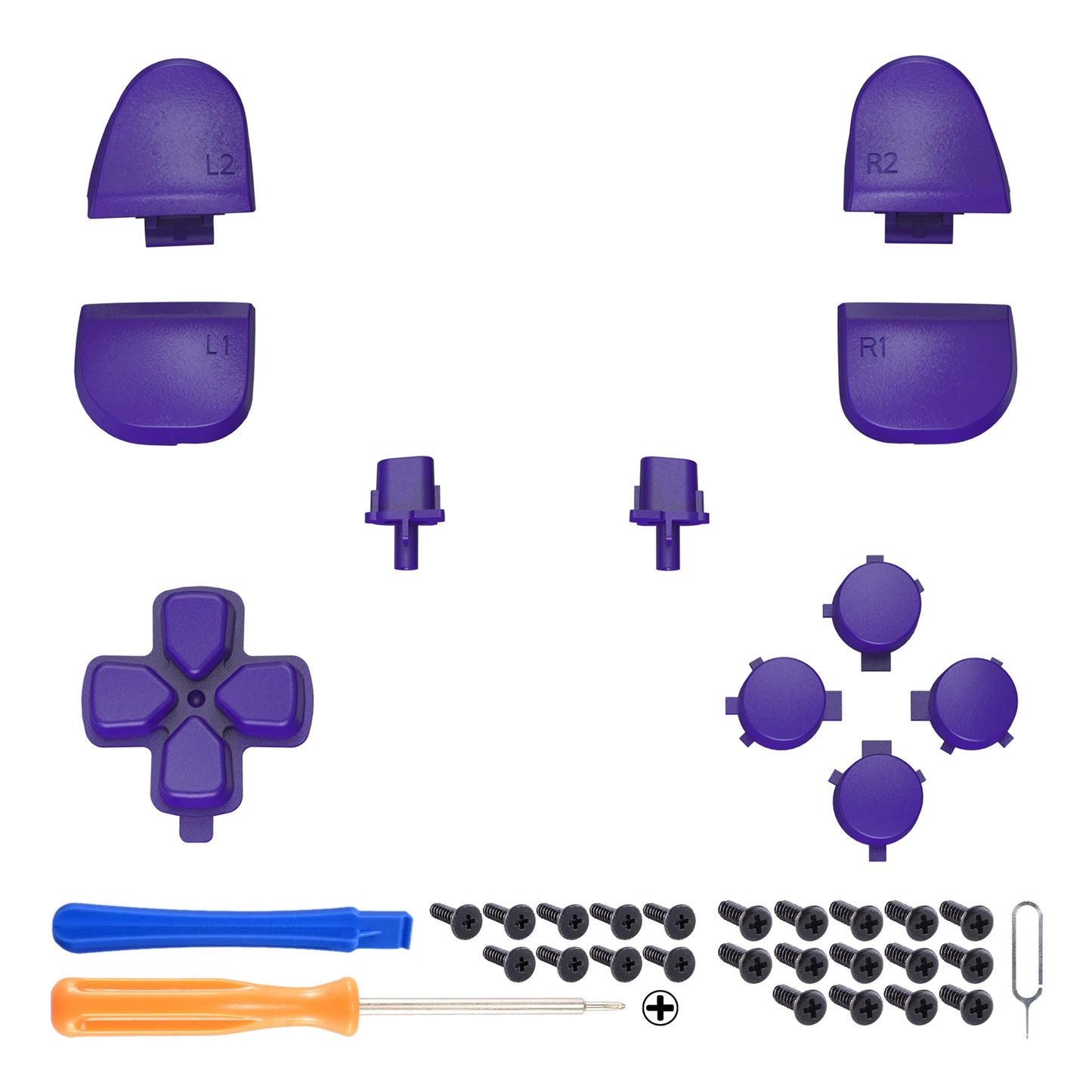 eXtremeRate Replacement D-pad R1 L1 R2 L2 Triggers Face Buttons, Full Set Buttons For ps5 Controller BDM-030/040/050/060