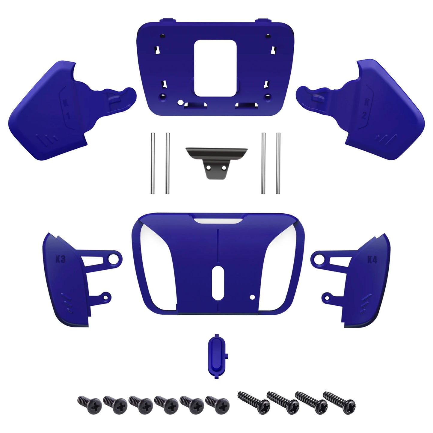 eXtremeRate Replacement Redesigned K1 K2 K3 K4 Back Buttons Housing Shell for ps5 Controller, RISE4 Remap Kit - 19 colors