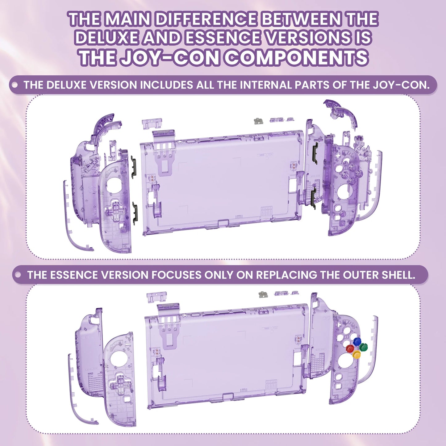 eXtremeRate DIY Replacement Shell Buttons (D-Pad Ver) for Nintendo Switch 2, for Joycon 2 - Essence Version