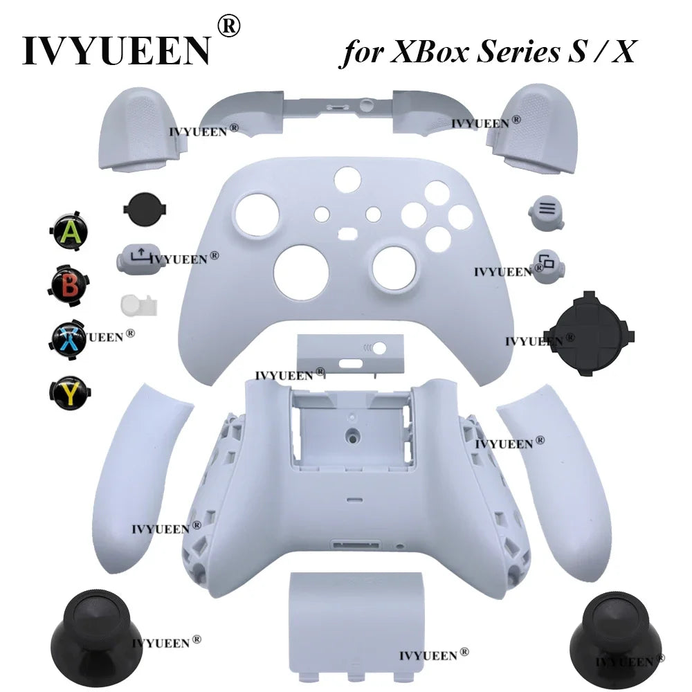 IVYUEEN Replacement Housing Shell for Xbox Series X S Controller Case Faceplate Cover RB LB RT LT Trigger Button Mod Side Rails