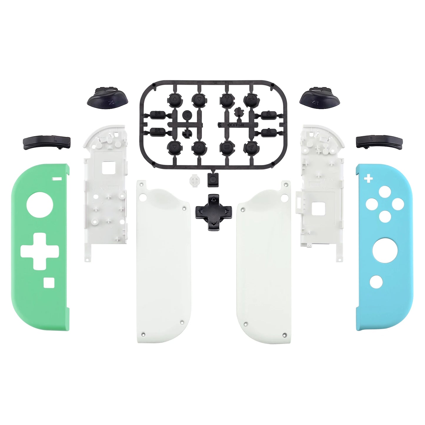 eXtremeRate Replacement Controller Housing (D-Pad Version) with Full Set Buttons for NS Switch JoyCon & OLED JoyCon