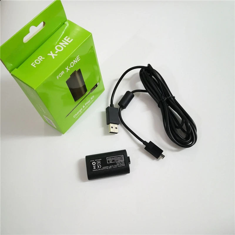 Rechargeable Battery Charge Play Kit for Xbox One Wireless Game Controller Replacement Battery with 2.75m USB Charging Cable