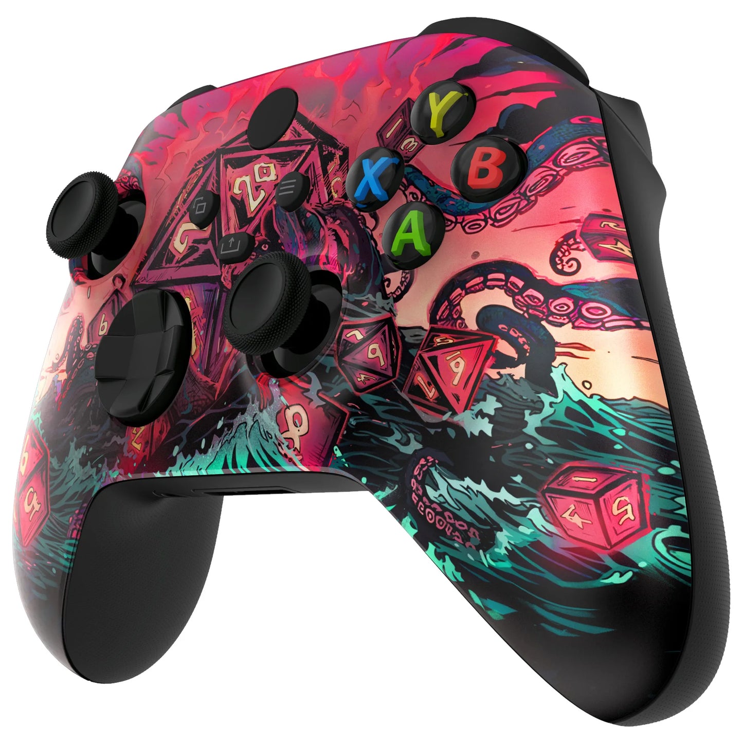 eXtremeRate Custom Pattern Part Faceplate, Soft Touch Grip Front Housing Shell Case for Xbox Series X/S (Xbox Core) Controller