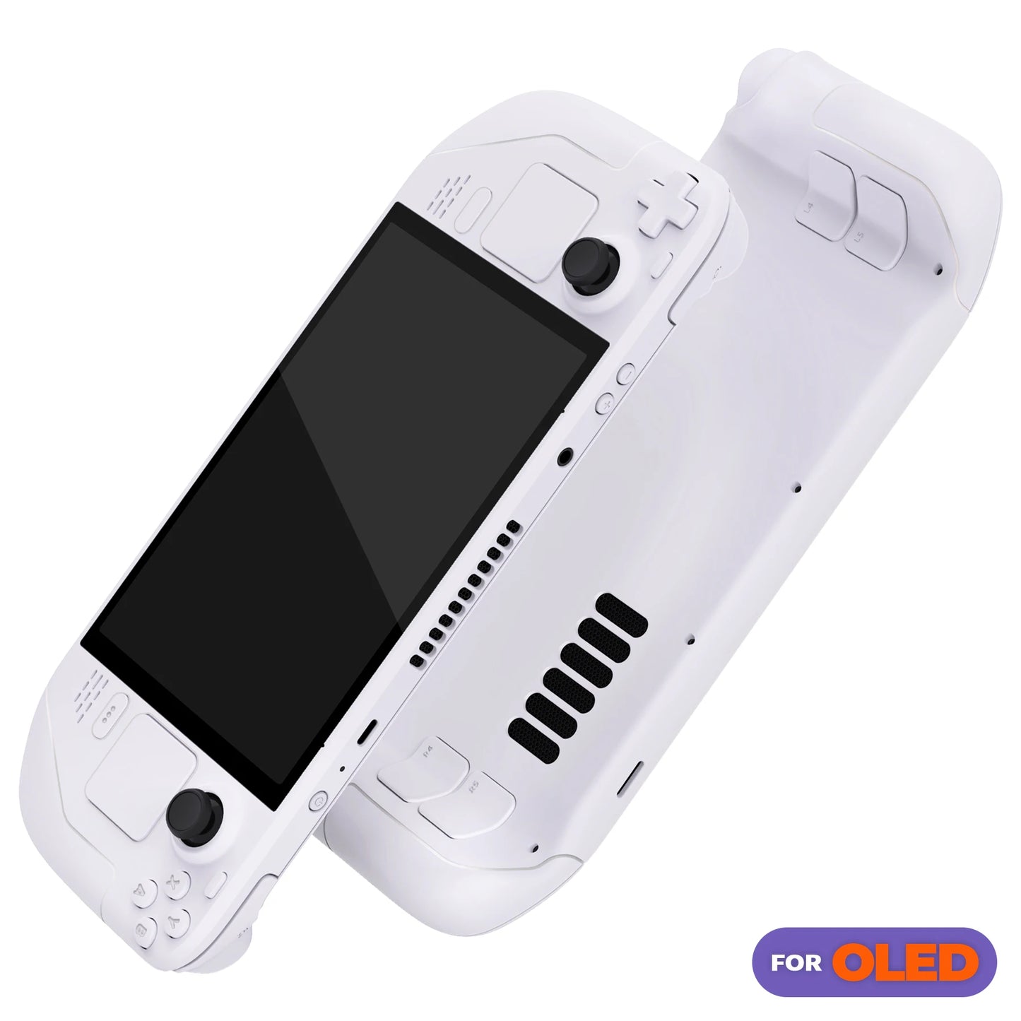 eXtremeRate Replacement Full Set Housing Shell W/Buttons for Steam Deck OLED, Custom DIY Faceplate Back Plate Trackpad Case