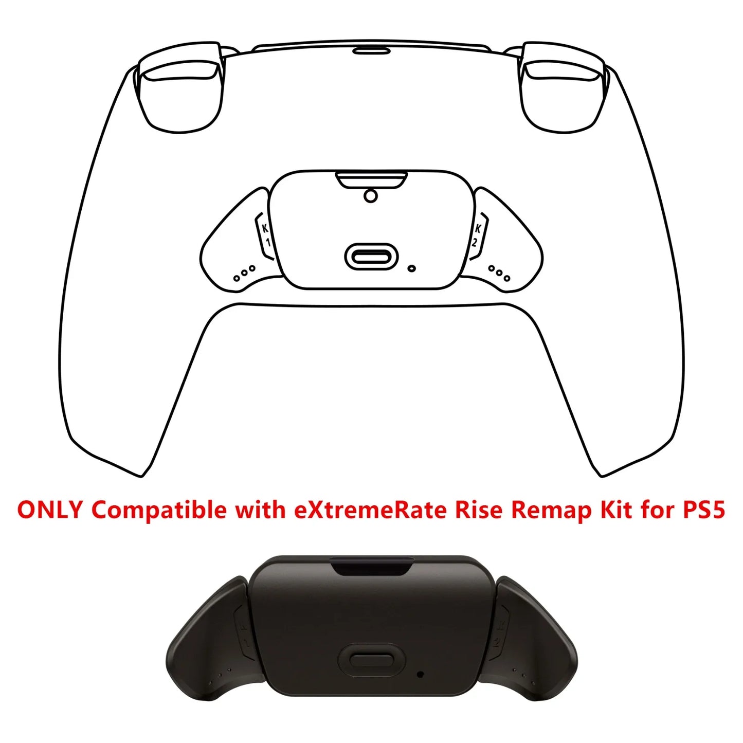 eXtremeRate Real Metal Buttons (RMB) Version K1 K2 Buttons Housing & Remap PCB Board for ps5 Controller & RISE Remap Kit
