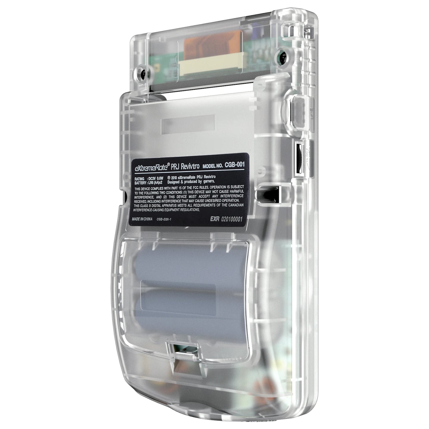 eXtremeRate IPS Ready Upgraded Replacement Shell Full Housing Cover & Buttons for Gameboy Color for GBC - Clear Series
