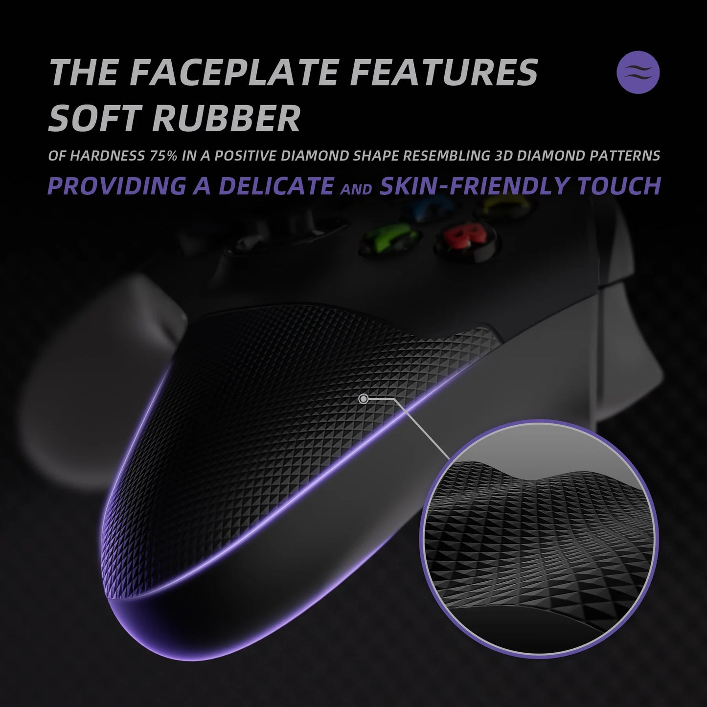eXtremeRate ASR Version Rubberized Grip Front Shell for Xbox Core Wireless Controller, Faceplate Case Cover - Single Series