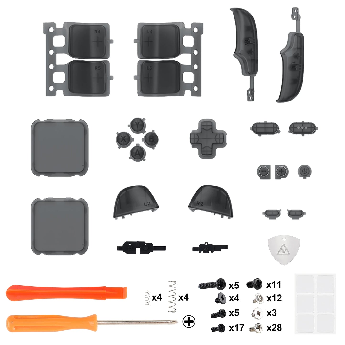 eXtremeRate Replacement Full Set Buttons for Steam Deck LCD, ABXY D-pad Trackpad Bumpers Triggers Buttons & Screwdriver Tools