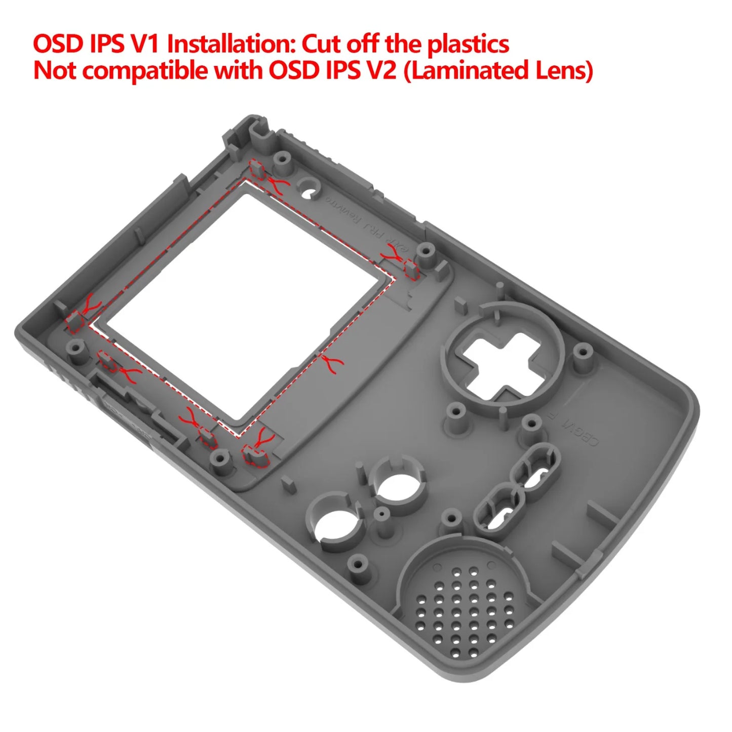 eXtremeRate IPS Ready Upgraded Full Housing Cover Shell with Buttons for Gameboy Color for GBC - Fit for GBC OSD IPS