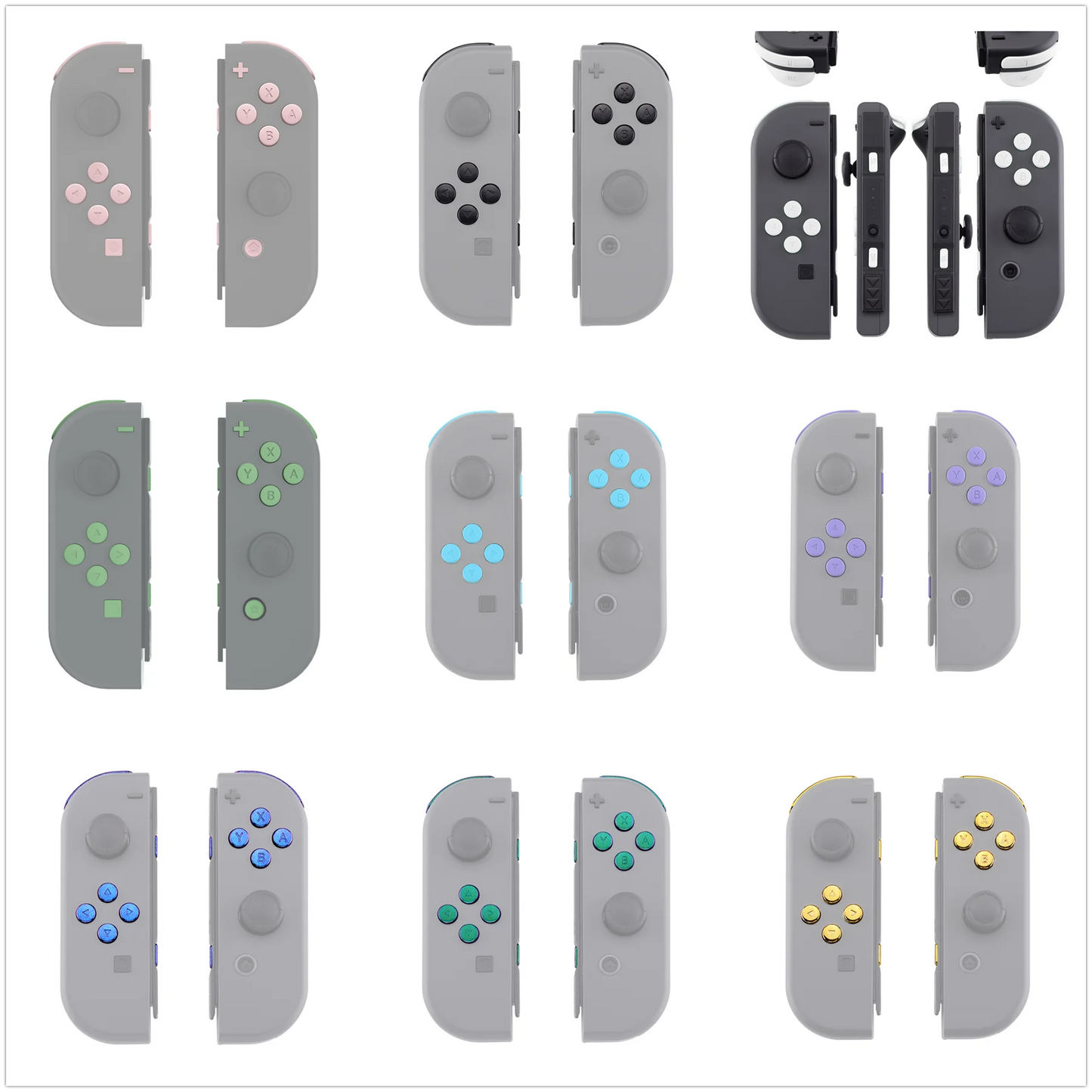 eXtremeRate Full Set Buttons with Tools for NS Switch JoyCon & Switch OLED Joycon ABXY Direction Keys SR SL L R ZR ZL Trigger