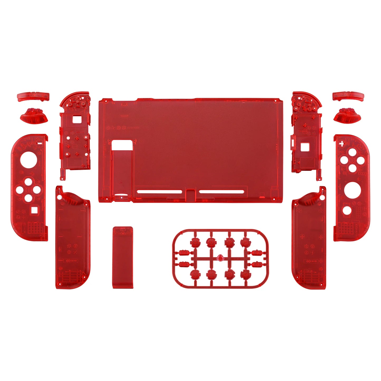 eXtremeRate Custom Console Back Plate with Controller Housing Shell Case with Full Set Buttons for Nintendo Switch Console