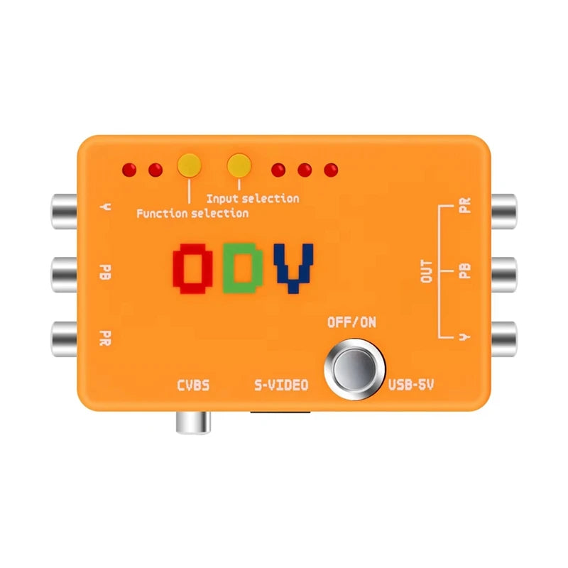 New-A47Q-ODV-II Component/CVBS/S-Video To Component Converter Adapter Without Delay Inputs For Retro Gaming Console Accessory