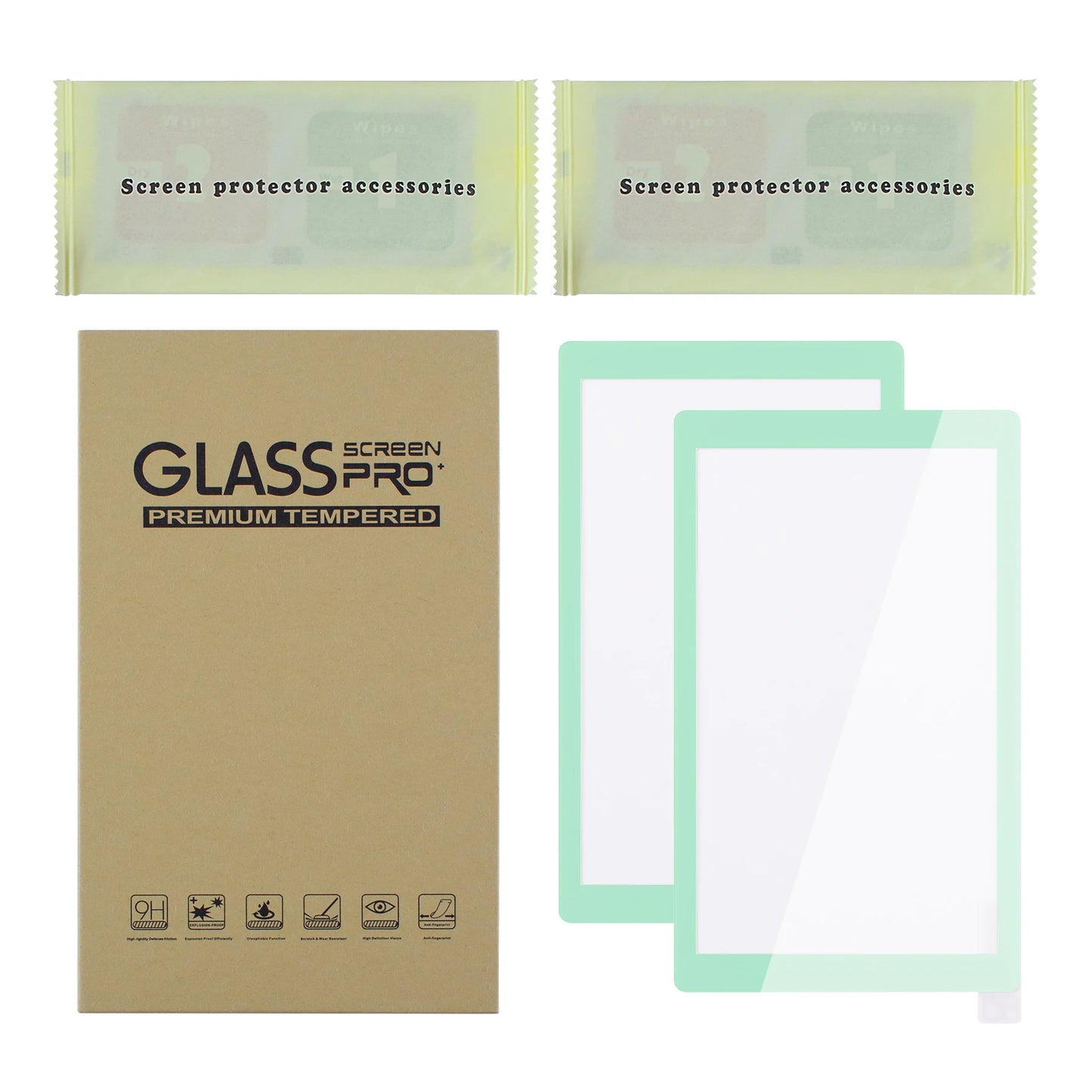 eXtremeRate Colourful Border Transparent HD Clear Accessories Saver Film Tempered Glass Screen Protector for NS Switch Lite