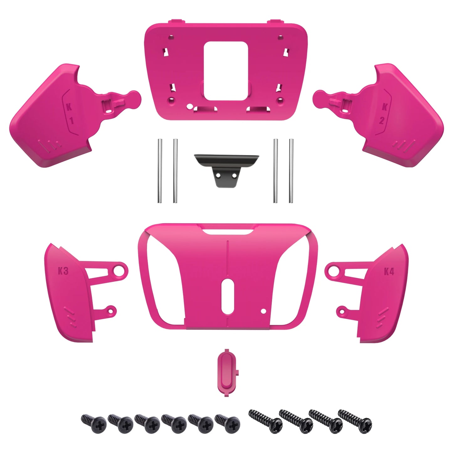 eXtremeRate Replacement Redesigned K1 K2 K3 K4 Back Buttons Housing Shell for ps5 Controller, RISE4 Remap Kit - 19 colors