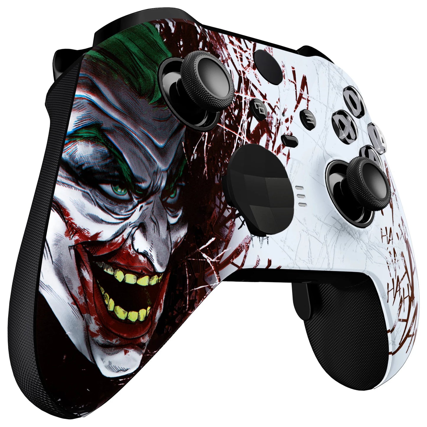 eXtremeRate Patterned Faceplate Front Housing Shell Replacement Kit for Xbox One Elite Series 2 Controller - Clown HAHAHA
