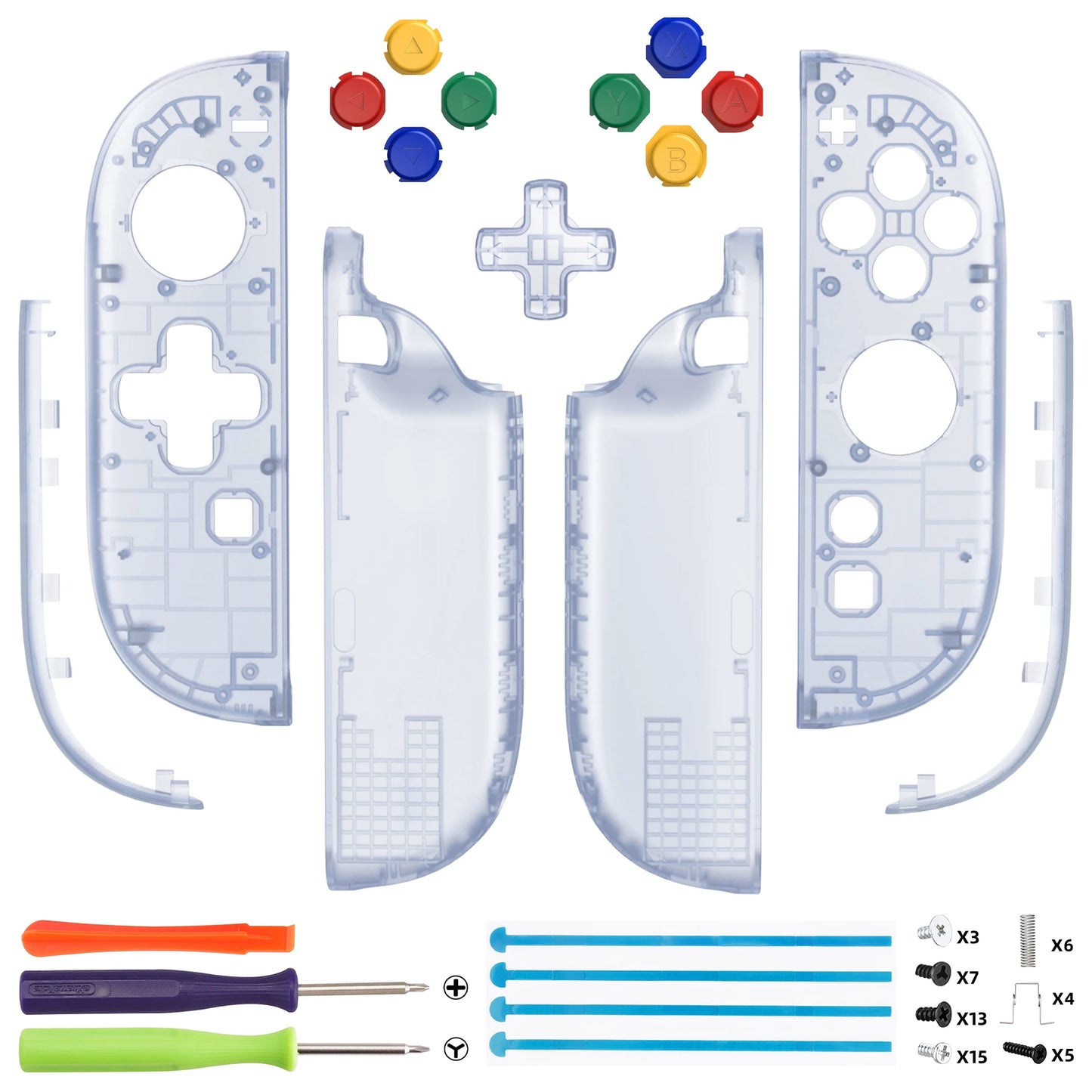 eXtremeRate DIY Replacement Shell (D-Pad Version) with Buttons for Joycon 2, for Nintendo Switch 2 Controller - Essence Version