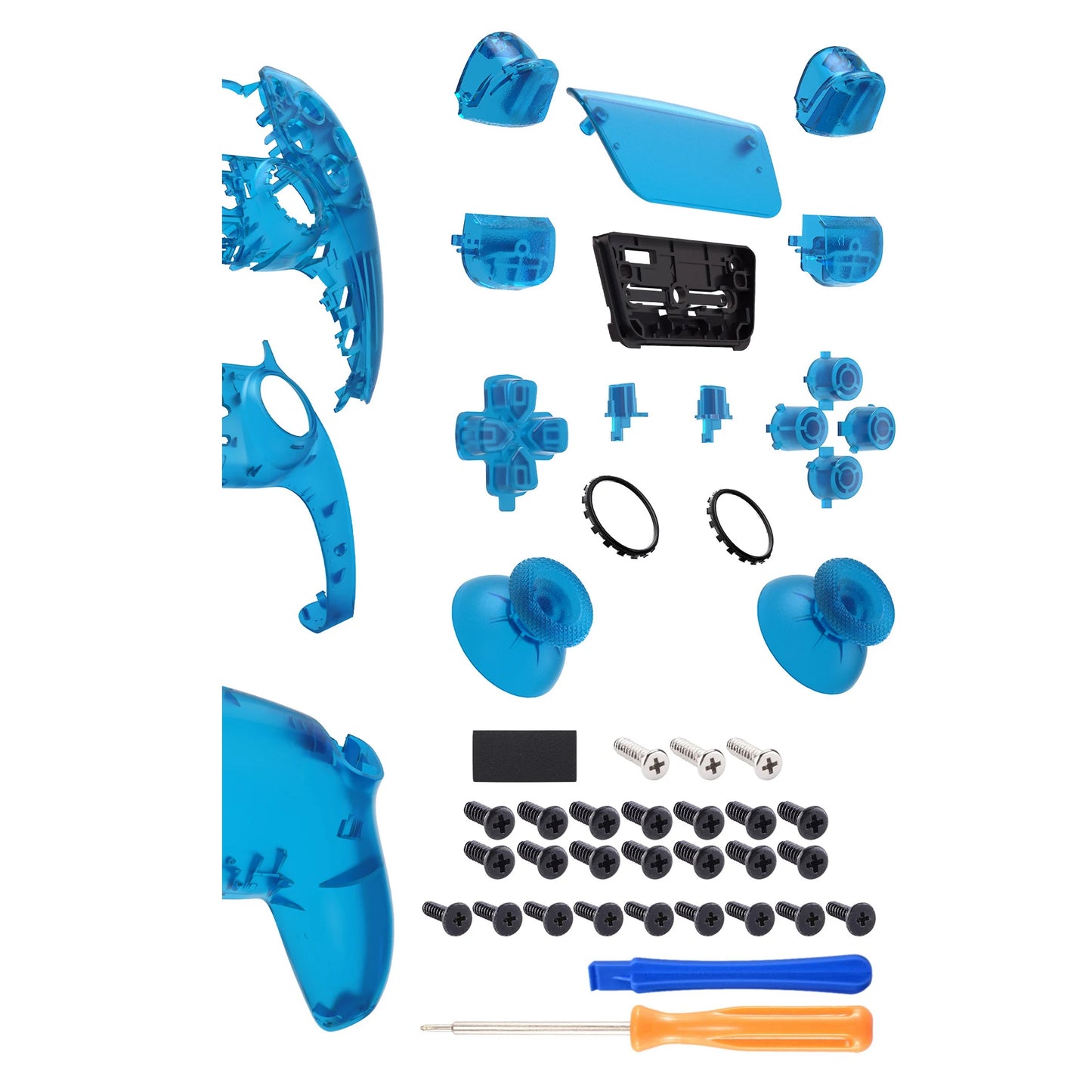 eXtremeRate Replacement Full Set Shells with Buttons Compatible with ps5 Controller BDM-010/020, or for ps5 BDM-030/040/050