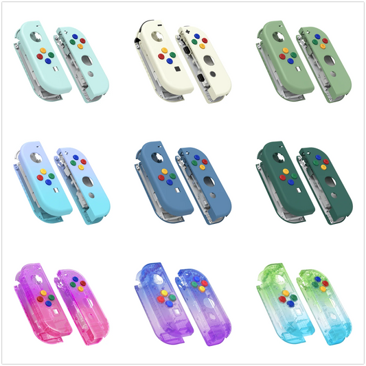 eXtremeRate DIY Replacement Shell Case for NS Switch JoyCon & OLED JoyCon, Handheld Controller Housing With Full Set Buttons