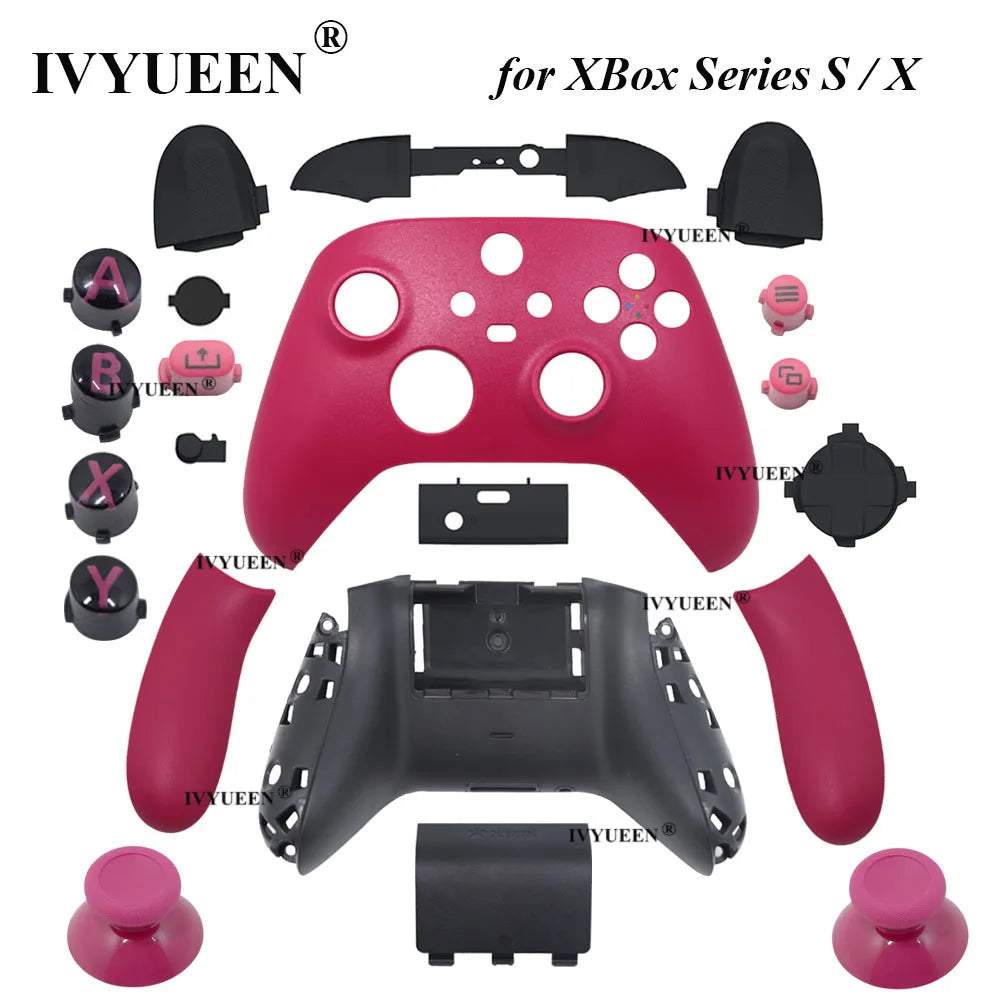 IVYUEEN Replacement Housing Shell for Xbox Series X S Controller Case Faceplate Cover RB LB RT LT Trigger Button Mod Side Rails