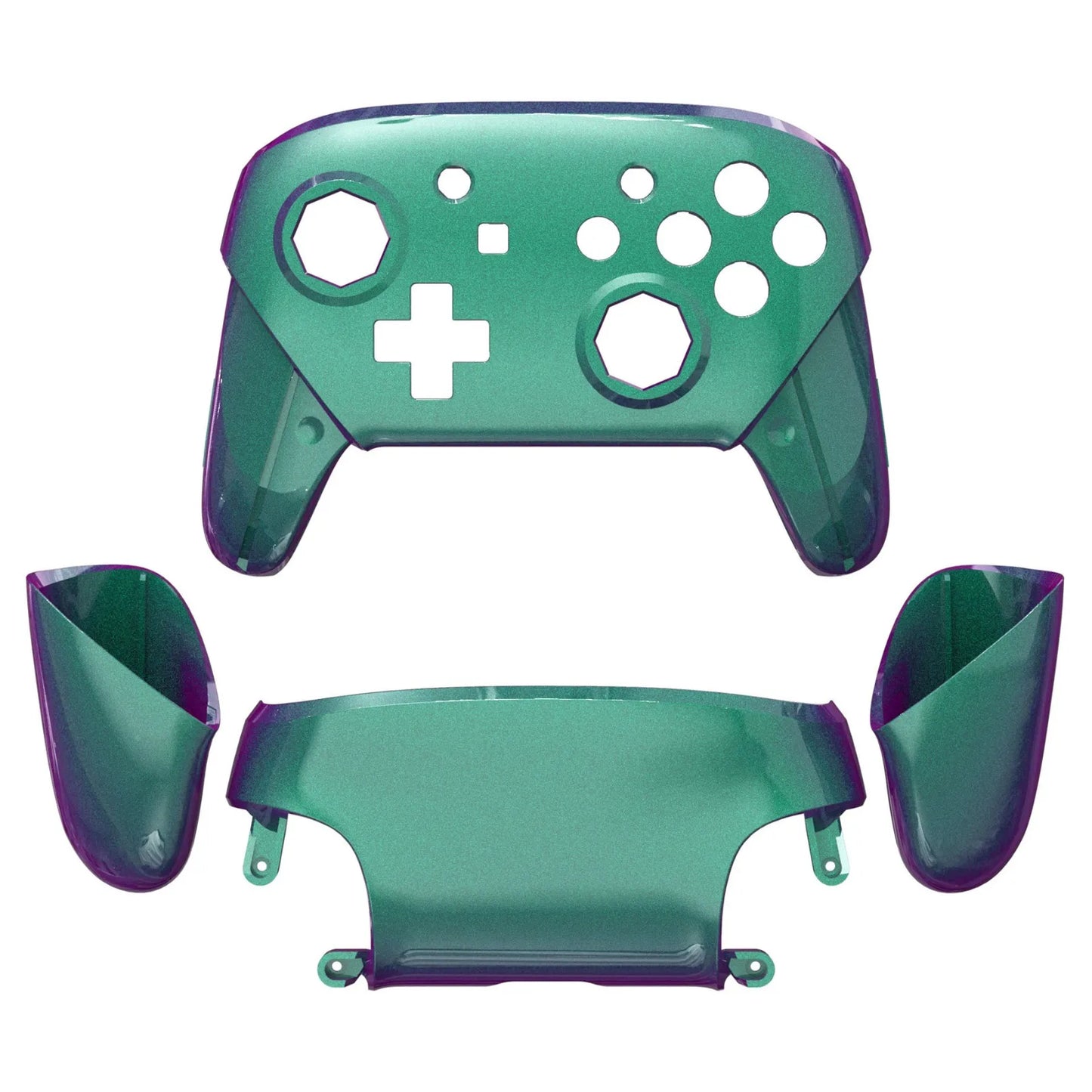 eXtremeRate Octagonal Gated Sticks Design DIY Grip Housing Shell, Replacement Faceplate Backplate for NS Switch Pro Controller