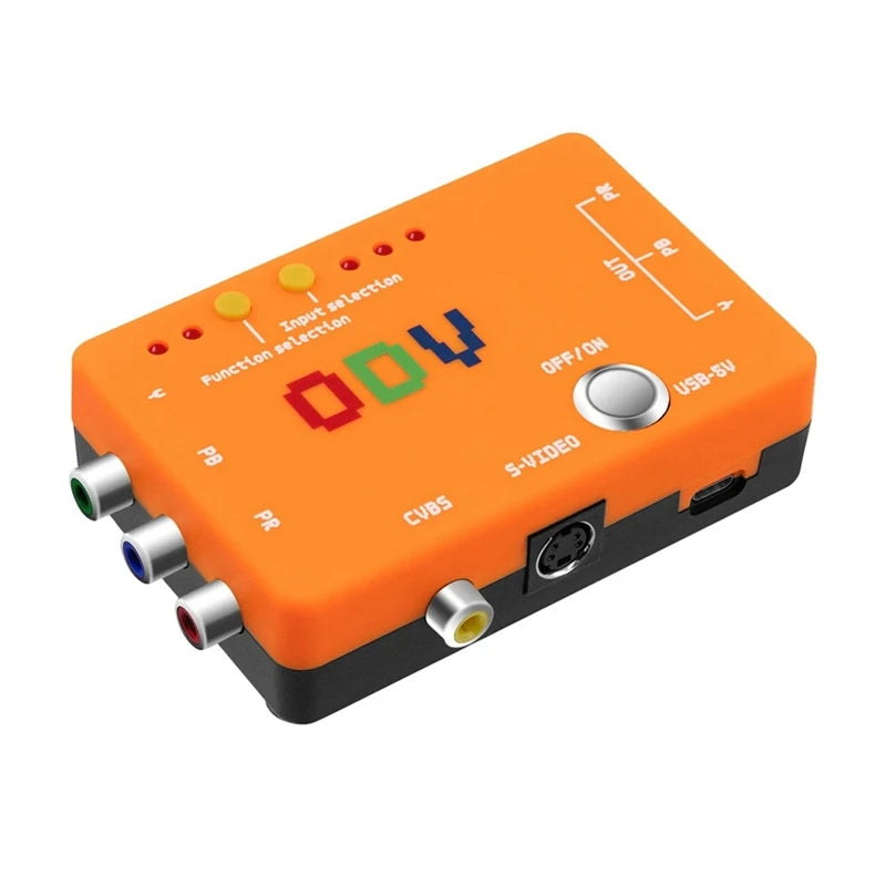 New-A47Q-ODV-II Component/CVBS/S-Video To Component Converter Adapter Without Delay Inputs For Retro Gaming Console Accessory