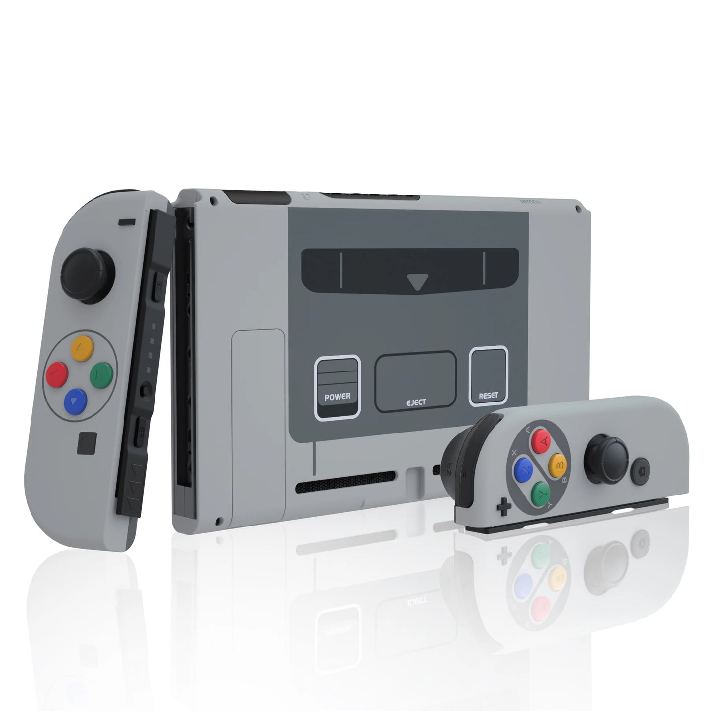 eXtremeRate Grip Console Backplate Controller Housing Shell with Full Set Buttons for NS Switch - Classics Style