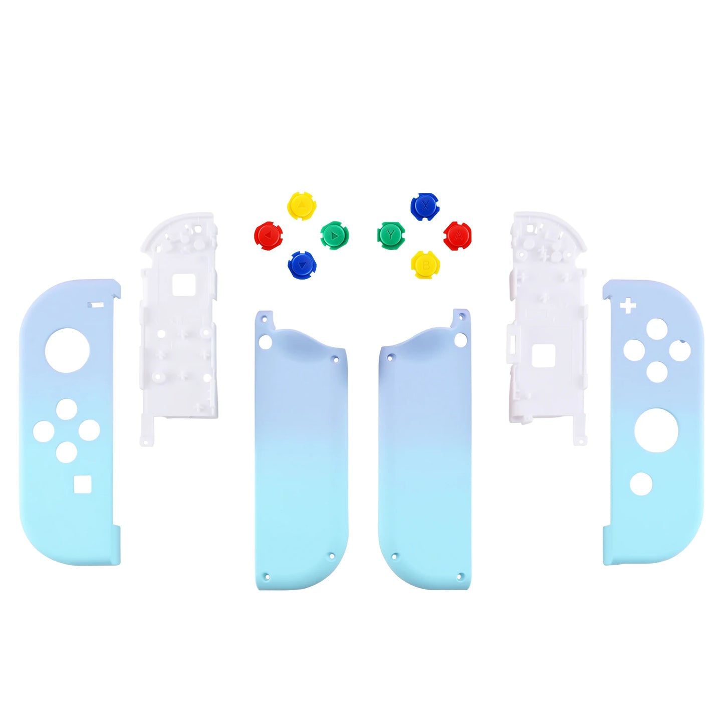 eXtremeRate DIY Replacement Shell Case for NS Switch JoyCon & OLED JoyCon, Handheld Controller Housing With Full Set Buttons