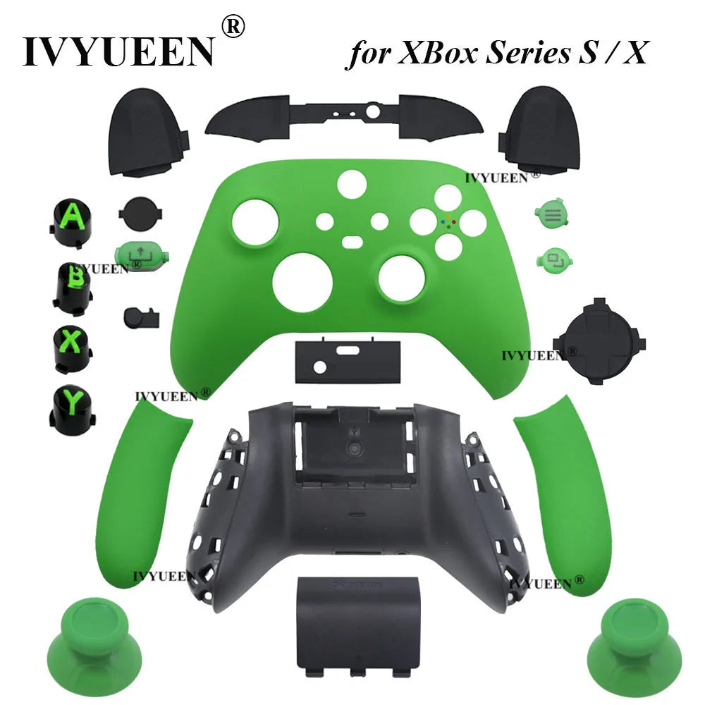 IVYUEEN Replacement Housing Shell for Xbox Series X S Controller Case Faceplate Cover RB LB RT LT Trigger Button Mod Side Rails