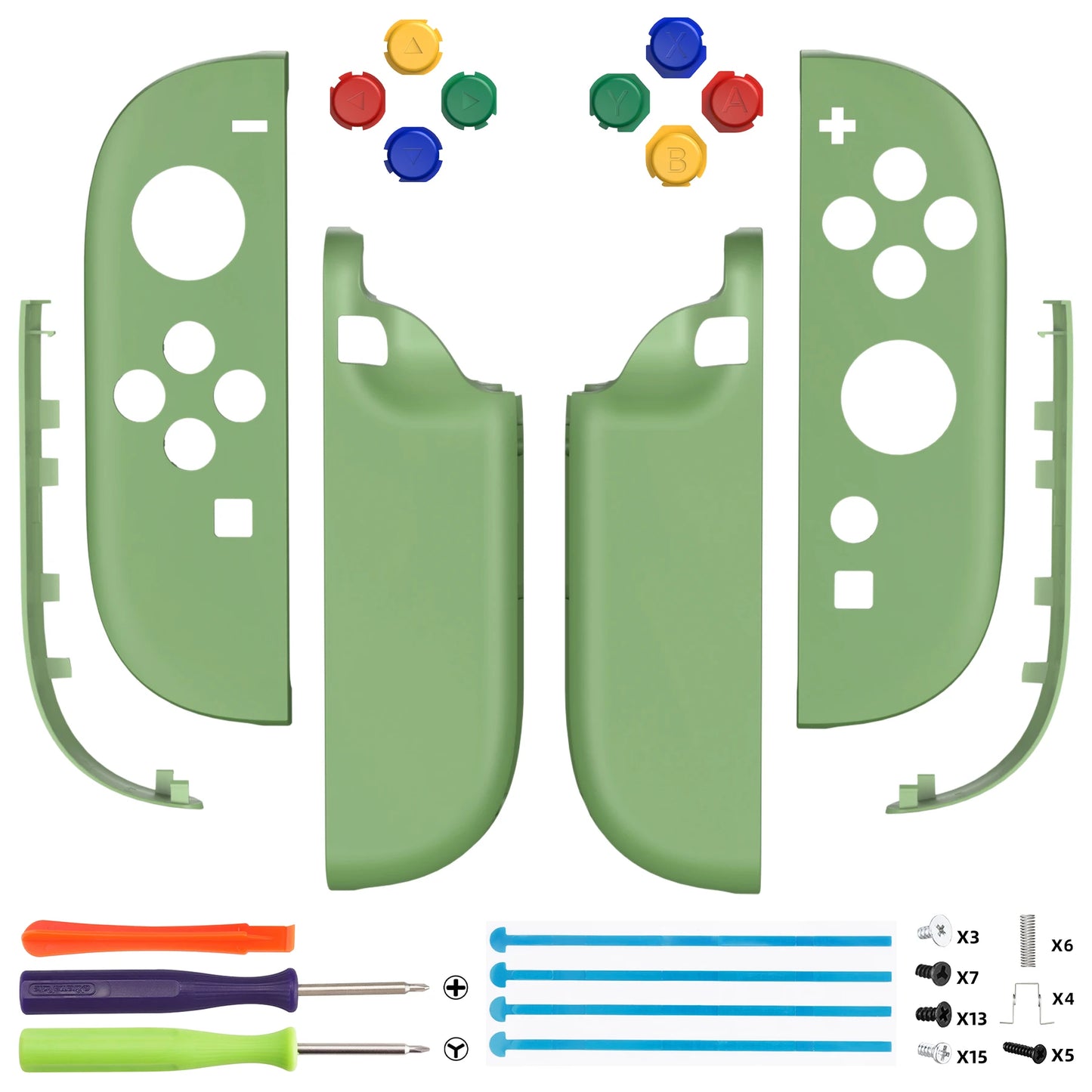 eXtremeRate for Joycon 2 DIY Replacement Shell Buttons, Case & Decorative Strips & Tools for Nintendo Switch 2 - Essence Version