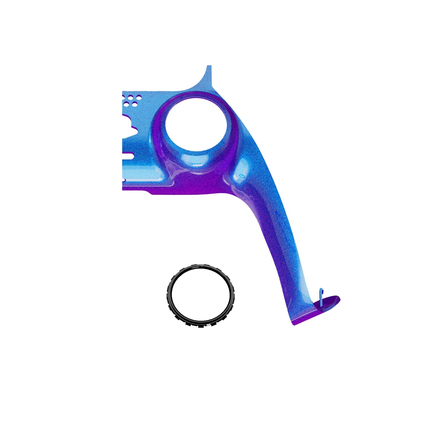eXtremeRate Replacement Decorative Trim Shell with Accent Rings Compatible with ps5 Controller BDM-010/020/030/040/050