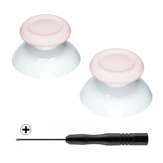 eXtremeRate 3D Joystick Analog Thumb Sticks Accessories for PS5, for PS4 All Model Controller - Pink & White