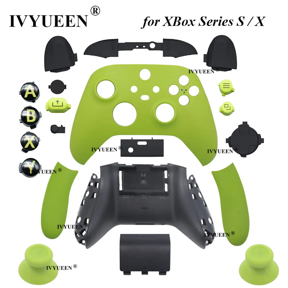 IVYUEEN Replacement Housing Shell for Xbox Series X S Controller Case Faceplate Cover RB LB RT LT Trigger Button Mod Side Rails