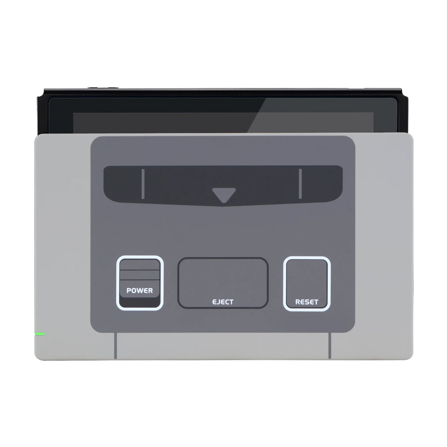 eXtremeRate Custom Faceplate, Grip DIY Replacement Housing Shell for Nintendo Switch Dock - SFC SNES Classic EU Style