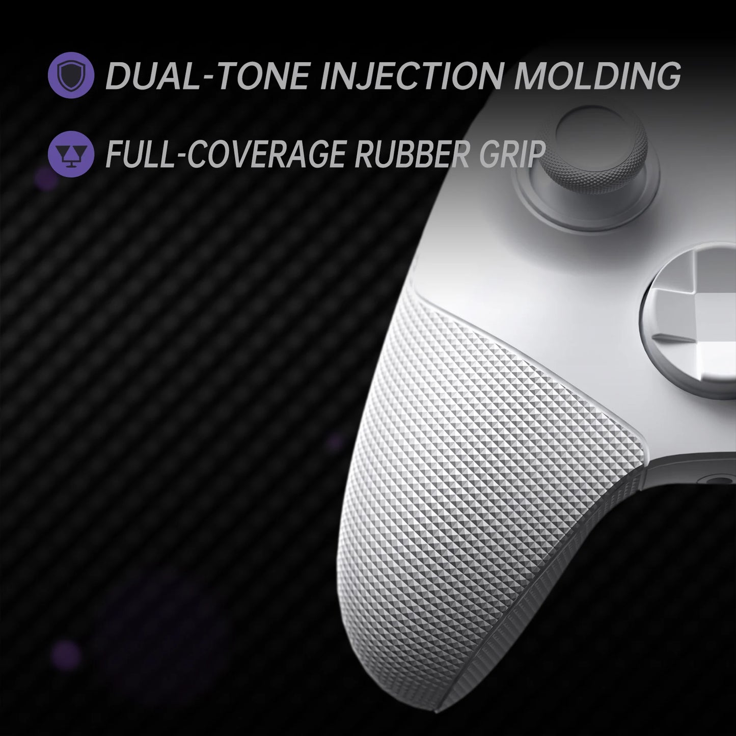 eXtremeRate ASR Version Full Set Shell Buttons for Xbox Core Controller (Xbox Series X & S Controller) - Diamond Textured Black