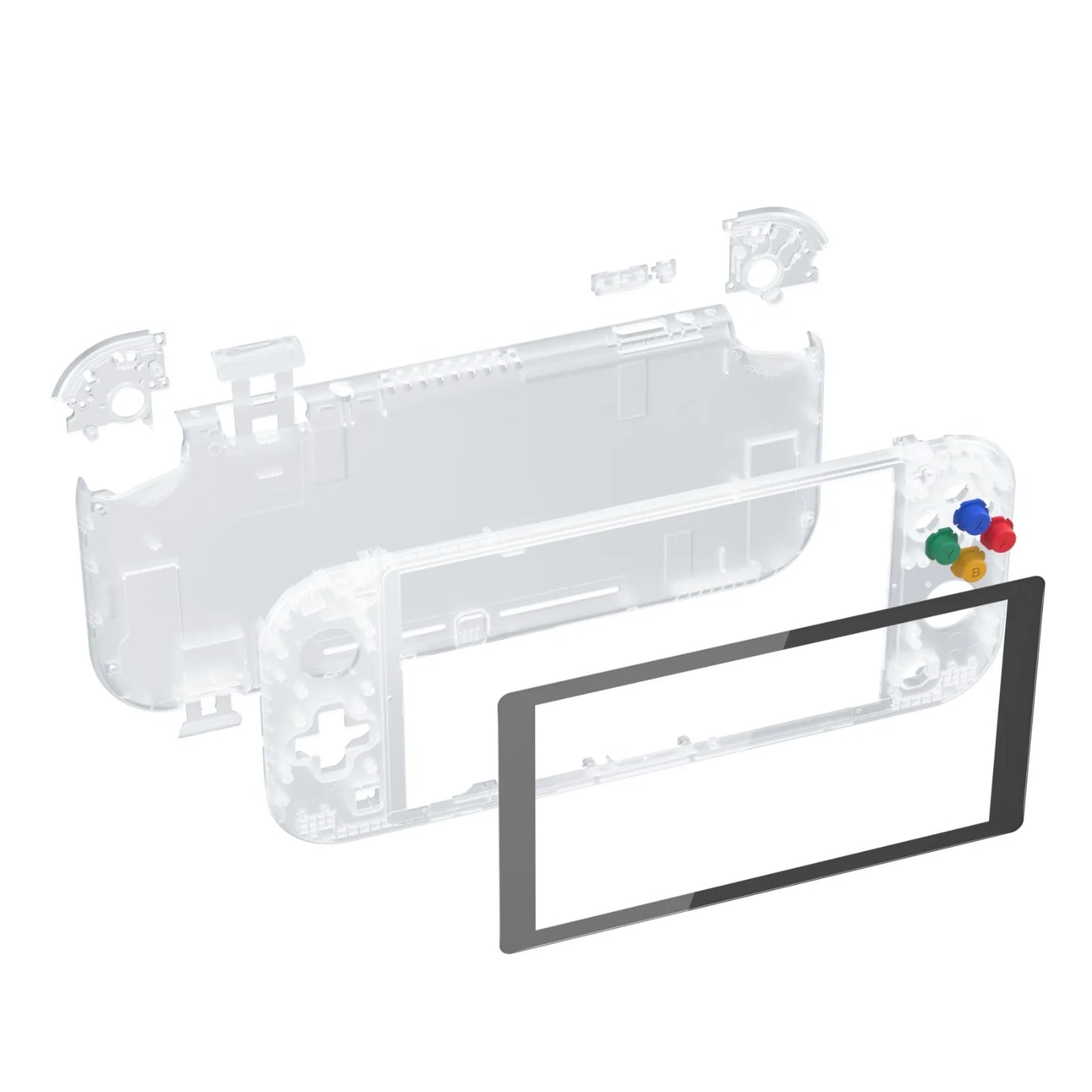 eXtremeRate Replacement Handheld Controller Housing Custom Shell with Screen Protector & ABXY Buttons for Nintendo Switch Lite